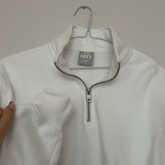 TNA COZY PERFECT CROPPED HALF ZIP SWEATSHIRT Size S - Picture 2 of 5
